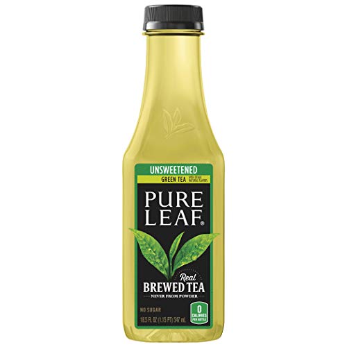 Pure Leaf Iced Tea, Unsweetened Green Tea, 18.5 Oz Bottles (12 Pack
