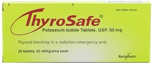 Image of Thyrosafe Potassium Iodide Tablets, 65 Mg, 20-Count