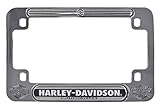 Harley-Davidson H-D Script Chrome Motorcycle Plate Frame, 7.5 x 5 inches MF02206