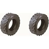HORSESHOE 23x8.5-14 8Ply R-4 Super Heavy Duty D Load Skid Steer Tires w/Rim-Guard-Wall 23x8.50-14 NHS 2385014 T168 R-4 L2/G2 (2-Packs)
