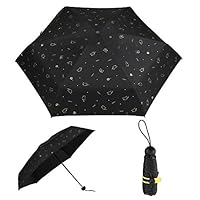 UBUDDY Cute Mini Umbrella, Travel Compact Sun Rain Umbrella Ultra Light Women Purse Umbrellas UV Protection Coating (Black Cat)