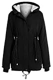 Meaneor Women's Winter Warm Thicken Plus Jacket Hooded Parka Coat Outwear