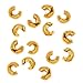 UnCommon Artistry Bright Gold Tone Crimp Bead Covers 3mm (144)