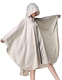 Buauty Ladies Fashionable Rainwear Hooded Water Proof Rain Jackets Poncho Packable