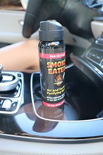 Smoke Eater - Breaks Down Smoke Odor at The Molecular Level - Eliminates Cigarette, Cigar or Pot Smoke On Clothes, in Cars, Homes, and Office - 3.5 oz Travel Bottle (Spring Fresh Linen AEROSOL)