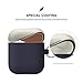 elago Duo Hang Case Compatible with Apple AirPods Case 1 & 2, Carabiner Included, Supports Wireless Charging, 2 Color Caps + 1Body [Classic White, Creamy Yellow + Jean Indigo]