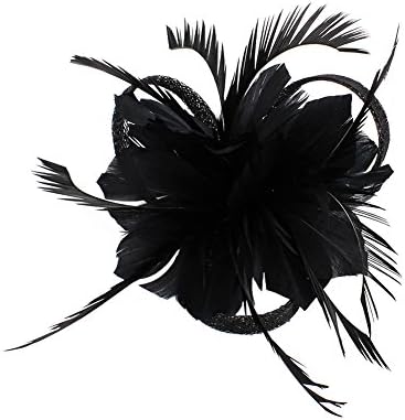 Pop Your Dream Women Feather Hair Clip Hairpin Fascinator Headband Cocktail Headpiece for Tea Party