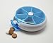 Meta-U Round Plastic 7 Days Rotating Pills Dispenser Box (Blue)