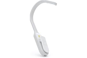 The Original Mighty Bright Recharge Clip On Rechargeable Book Light Reading Light, Warm Eye Care LEDs, Flexible, Durable, Dimmable, Perfect for Kids, Bookworms, Reading in Bed, Lasts 60 Hours (White)