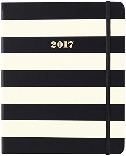 kate spade new york Conceal Sprial 2016-17 Large Agenda, Black Stripe