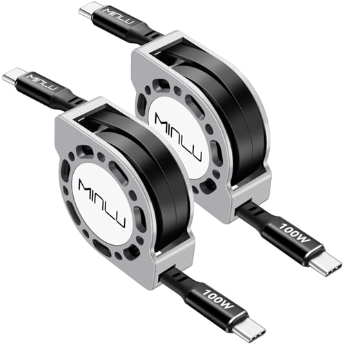 Retractable USB C to USB C Cable