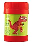 Crocodile Creek Kids Eco Dinosaur T-Rex Insulated Stainless Steel Food Jar, Green, 11.5 oz