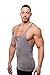 Jed North Bodybuilding Stringer Gym Tank Top Singlet Racerback, X-Large, Grey