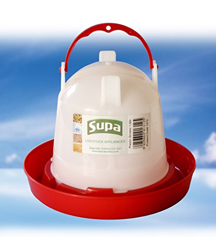 Supa Red and White Plastic Poultry Drinker, 200 g
