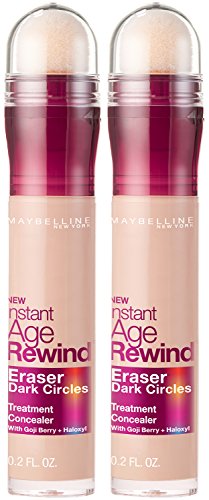 Maybelline Instant Age Rewind Eraser Dark Circles Treatment Concealer, Honey, 2 COUNT