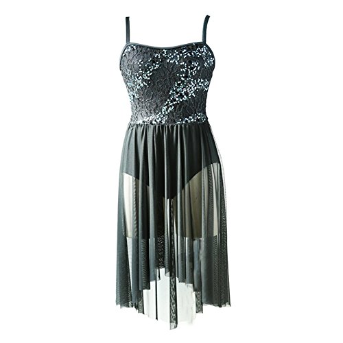 N Dance Womens Lyrical Dress Sequin Lace Mesh High Low | Desertcart Botswana