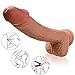 Realistic Dildos Dildo with Strong Suction Cup 8.27inch Lifelike Silicone Dong, Flexible Cock with Curved Shaft and Balls for Vaginal G-spot and Anal Play, Sex Toy for Women Couples