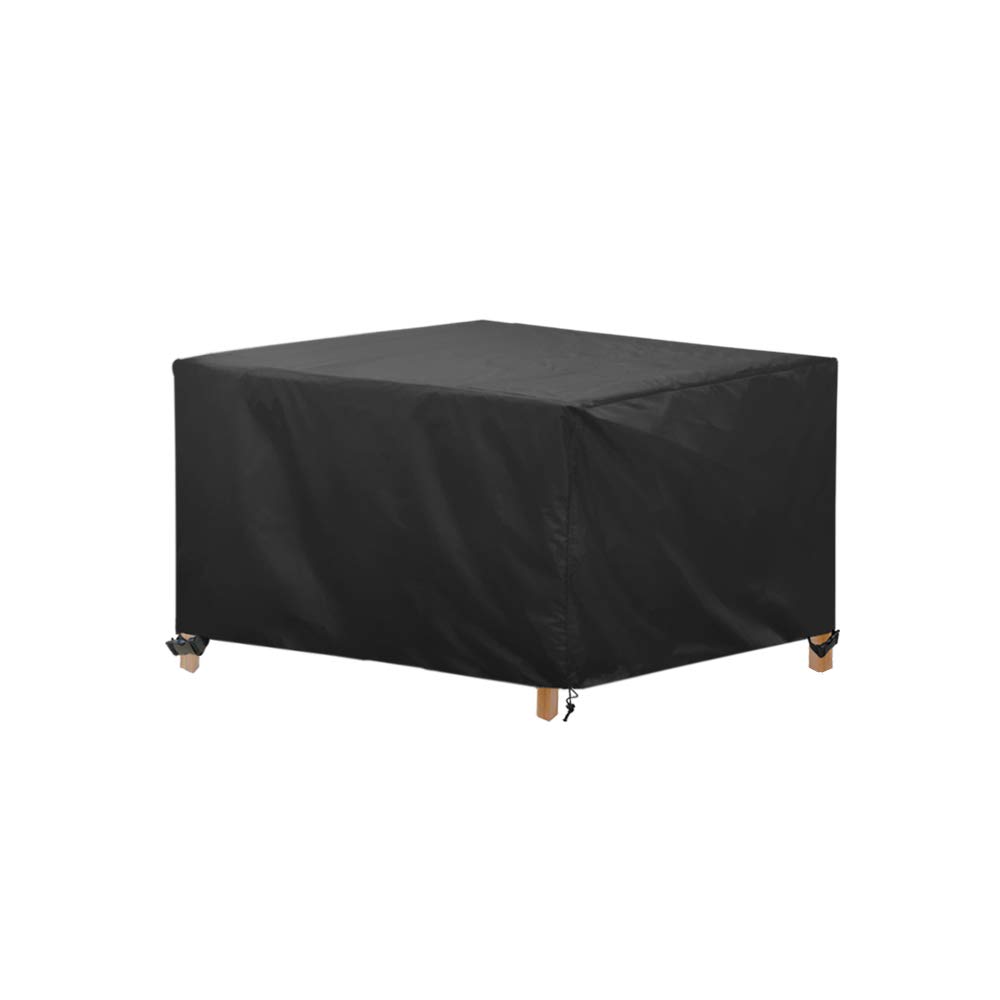 AWNIC Garden Furniture Cover Waterproof for Coffee Table Set, 420D Oxford, Patio Outdoor Table Covers Rectangular Black (130*75*71cm)