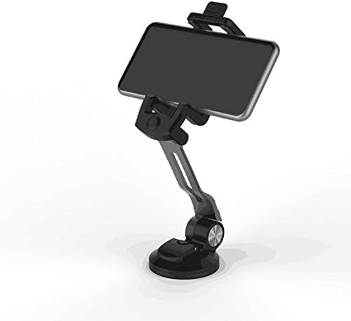 Phone Stand LARICARE Phone Holder Multi-Angle Adjustable Sucker Desktop Stand Car Phone Mount Holder Sturdy Aluminum for iPad, iPhone, Samsung and Other Smart Phones (Black)