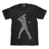Mixtbrand Big Boys' Baseball Player Typography Youth T-Shirt