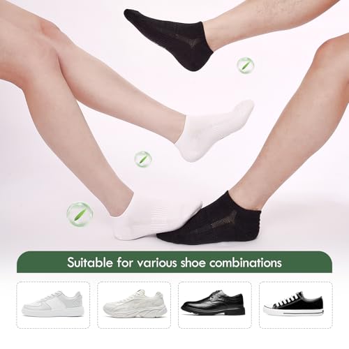 Cirorld Mens Womens Bamboo Sports Socks Breathable Running Cotton Socks 6 Pairs