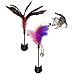 ZC GEL Feather Cat Toys (2 Pcs),Cat Selfie Stick Phone Attachment with Reusable and Removable Damage Free with all cellphone,Funny Feather Wand and Bells Attract Cat’s Attention to Take Photo or Sport