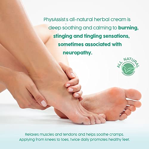 PhysAssist Foot Pain Cream (4 oz jar + 1.5 oz) Soothing to Feet and