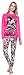 Marvel Black Widow Prey Pink and White Womens Lounge Set (Large)