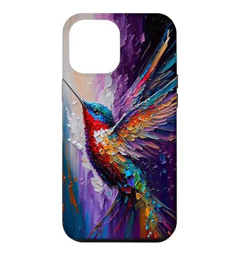 Bird Colorful Oil Painting Style Hummingbird Case for iPhone 12 Pro Max