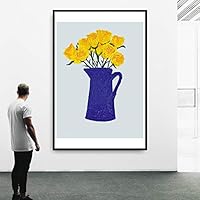 Framed Canvas Wall Art Flowers Canvas Prints Home Artwork Decoration for Living Room,Bedroom - 16x24 inches