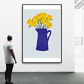 Framed Canvas Wall Art Flowers Canvas Prints Home Artwork Decoration for Living Room,Bedroom - 16x24 inches
