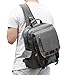 Plambag Canvas Sling Backpack Messenger Bag One Strap Travel Sport Crossbody Shoulder Bag Unisex, Grey