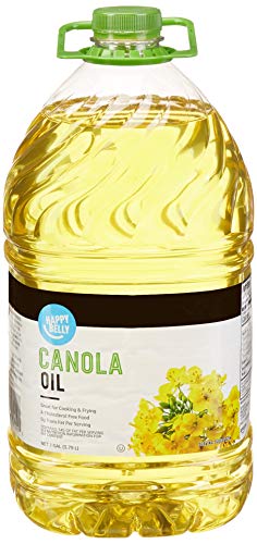 AMAZON BRAND – HAPPY BELLY CANOLA OIL, 128 FL OZ (PACK OF 1)