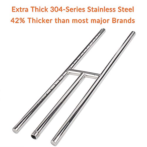 GASPRO 24 x 6 inch Gas Fireplace Burner, Stainless Steel H Burner for