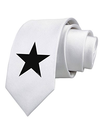 TooLoud Black Star Printed White Neck Tie
