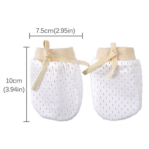 Cunina No Scratch Mittens 3-Pair Newborn Baby Gloves for 0-6 Months Baby Boys Girls