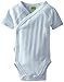 Kushies Unisexbaby Newborn Everyday Mocha Layette Wrap Short Sleeve Bodysuit, Blue, 6 Months