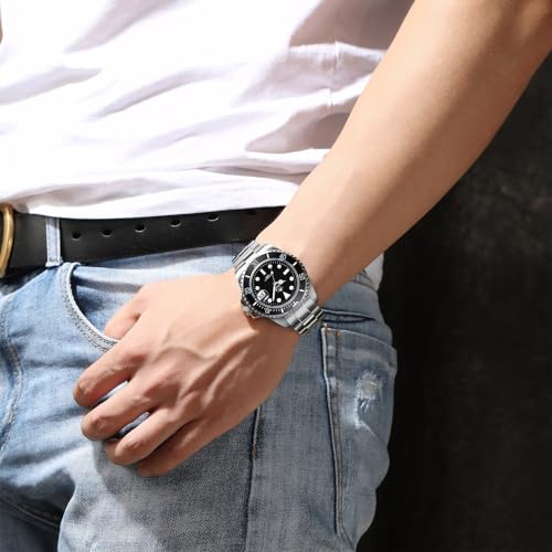 ADDIESDIVE 41 MM Dive Watch Automatic Watches for Men Sapphire Glass 200 M Waterproof BGW9 Luminous Analog Multicolor