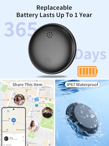 GPS Tracker per Auto, Magnetico Localizzatori GPS Compatibile con iOS e Android, Tracciamento Globale in Tempo Reale, Impermeabile IP67, Batteria Sostituibile,per Auto/Moto/Chiavi/Animale Domestico