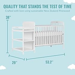 Dream On Me Anna 4-In-1 Full-Size Crib And Changing