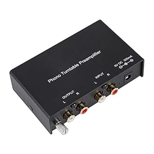 Garsent Voorversterker Phono-signaal, voorversterker phono met twee kanalen, audio hifi, cinch-preversterker…