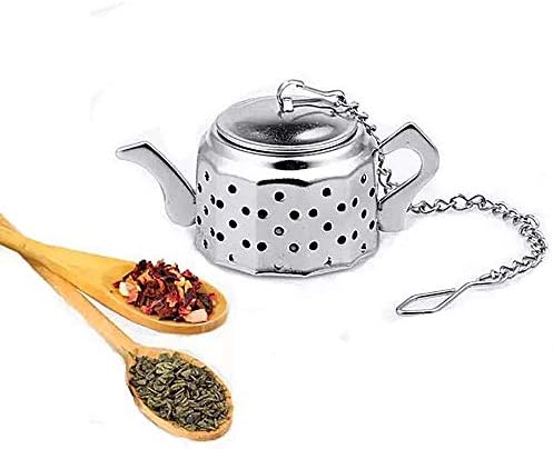 New Product Tea Infuser Stainless Steel Cute Teapot Shape with Tray Tea Strainer Tea Leaf Spice Strainer Herbal Filter Tea Tools