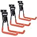 CoolYeah Slatwall Hooks Heavy Duty, Garage Storage Utility Double Hooks for Organizing Ladder,Power Tool, Long U Hooks (Pack of 3, 6.3 × 7.3 × 6.1 inches)