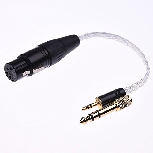 GAGACOCC4-pin XLR to 3.5mm 8 cores Flat Braid pcocc Silver Plated Cable 3.5mm Male to 4 pin XLR Female Balanced HiFi Cable Audio Adapter