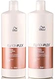 Wella FUSION PLEX Intense Repair Shampoo & Conditioner DUO SET (with Sleek Steel Pin Tail Comb) (33.8 oz / 1 Liter - LARGE DUO Kit)