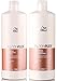 Wella FUSION PLEX Intense Repair Shampoo & Conditioner DUO SET (with Sleek Steel Pin Tail Comb) (33.8 oz / 1 Liter - LARGE DUO Kit)