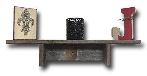 Barnwood Shelf 4 Inch Wide Barn Wood Shelf. Made by Barnwood Decor in Oklahoma, USA