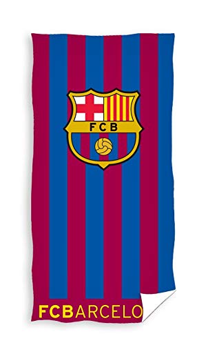 100/% Poliester FCB FC Barcelona Toalla Azulgrana 70 x 140 cm
