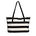 Fashion Big Striped Plaid Ladies Handbags Shoulder Bags Clutches Women Bag (Black)