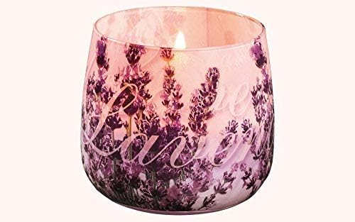 Candle in glass Lavender Assorted with 4 Different Lavendeldüften 1 pro Purchase Ø 8cm Height 8cm New Scented Wax Candle